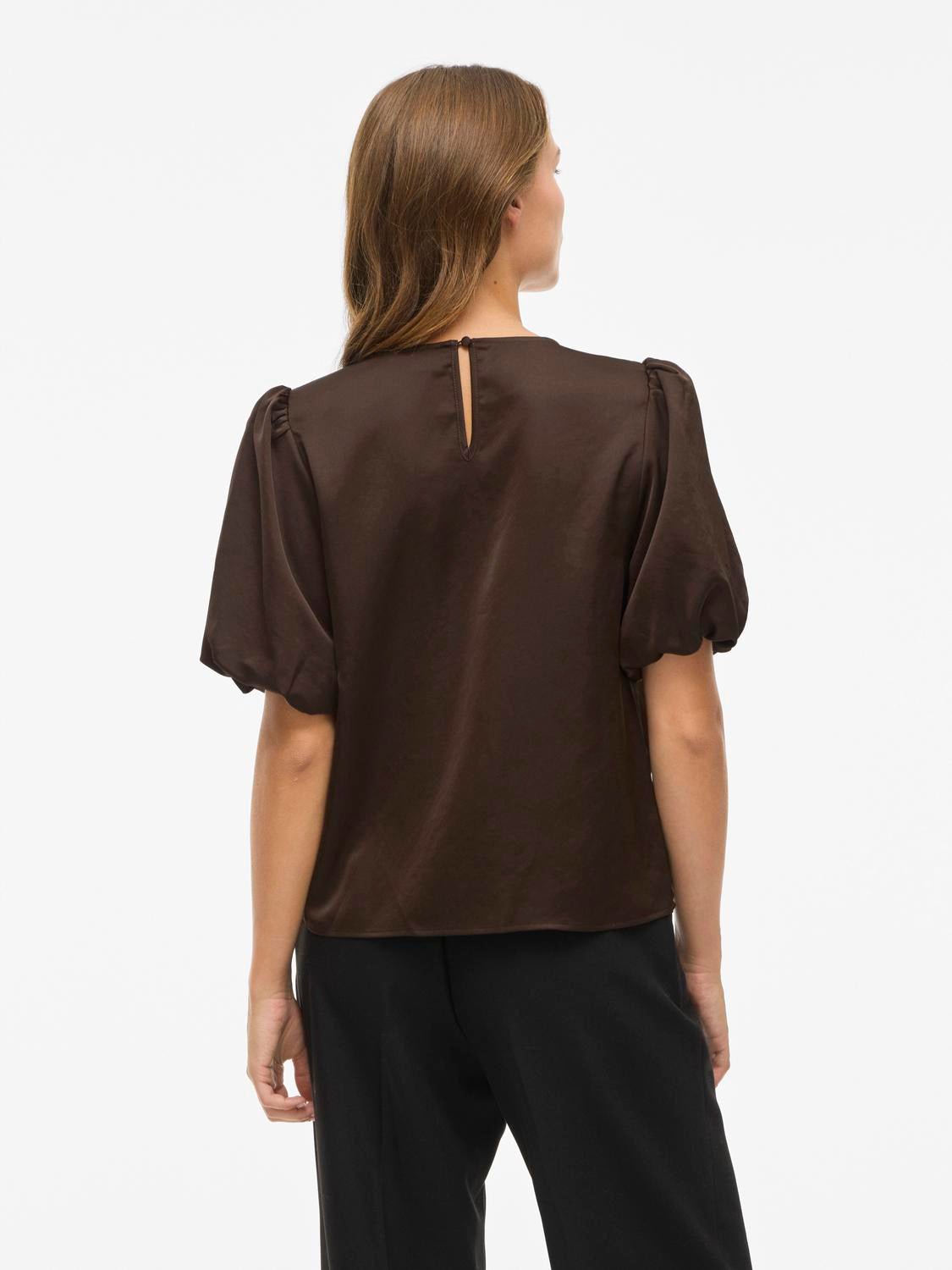 VIELLETTE Top - Coffee Bean - VERO MODA & VILA Bergvik